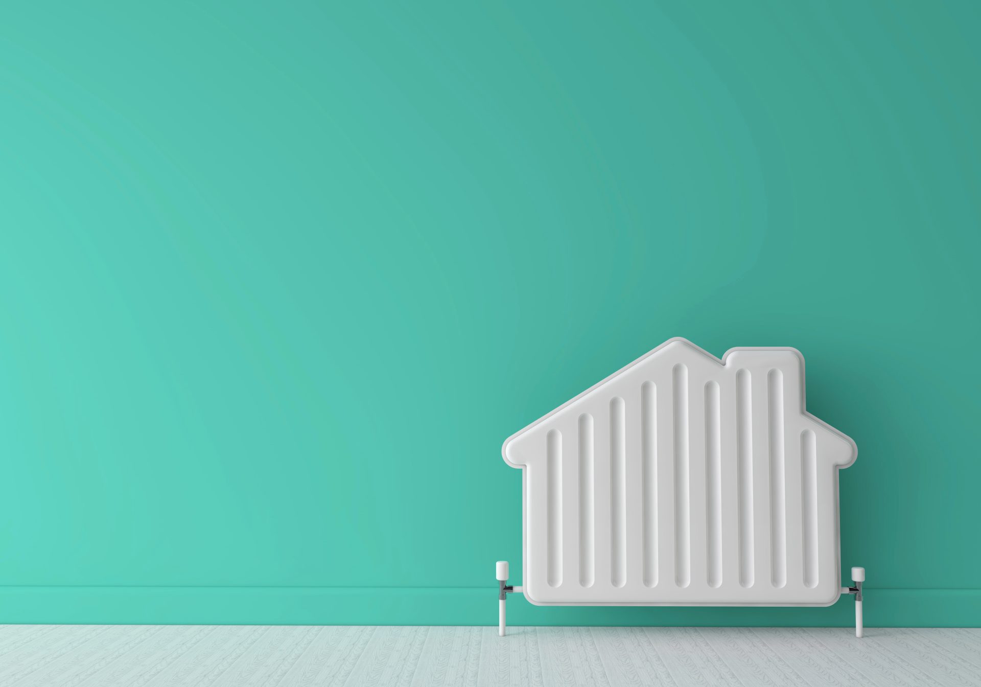 en radiator formet som et hus
